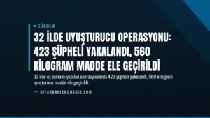 32 İlde Uyuşturucu Operasyonu: 423 Şüpheli Yakalandı, 560 Kilogram Madde Ele Geçirildi