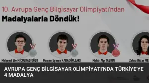 Avrupa Genç Bilgisayar Olimpiyatı’nda Türkiye’ye 4 Madalya