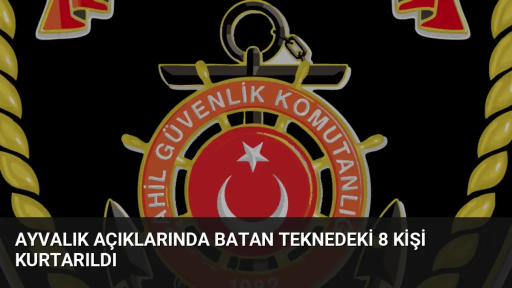 Ayvalık Açıklarında Batan Teknedeki 8 Kişi Kurtarıldı