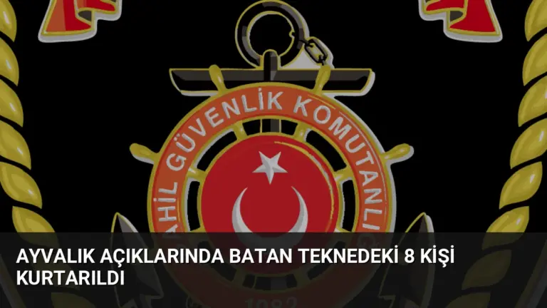 Ayvalık Açıklarında Batan Teknedeki 8 Kişi Kurtarıldı