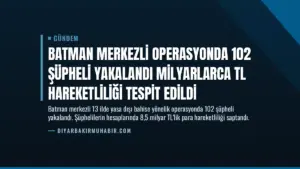 Batman Merkezli Operasyonda 102 Şüpheli Yakalandı Milyarlarca TL Hareketliliği Tespit Edildi
