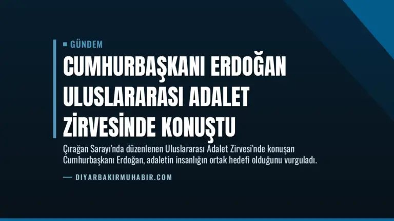 Cumhurbaşkanı Erdoğan Uluslararası Adalet Zirvesinde Konuştu