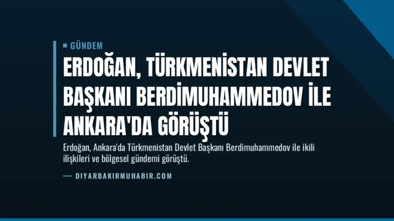Erdoğan, Türkmenistan Devlet Başkanı Berdimuhammedov ile Ankara'da Görüştü