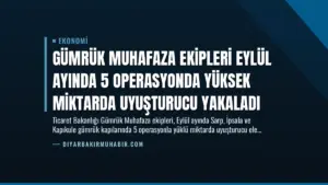 Gümrük Muhafaza Ekipleri Eylül Ayında 5 Operasyonda Yüksek Miktarda Uyuşturucu Yakaladı