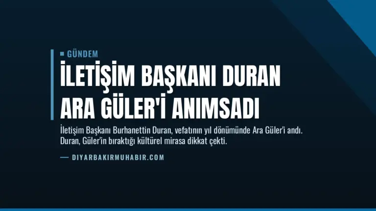 İletişim Başkanı Duran Ara Güler’i Anımsadı