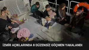 İzmir Açıklarında 8 Düzensiz Göçmen Yakalandı