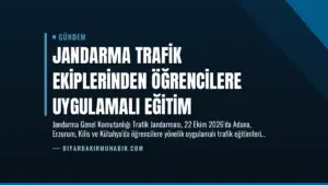 Jandarma Trafik Ekiplerinden Öğrencilere Uygulamalı Eğitim