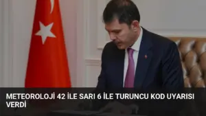 Meteoroloji 42 İle Sarı 6 İle Turuncu Kod Uyarısı Verdi