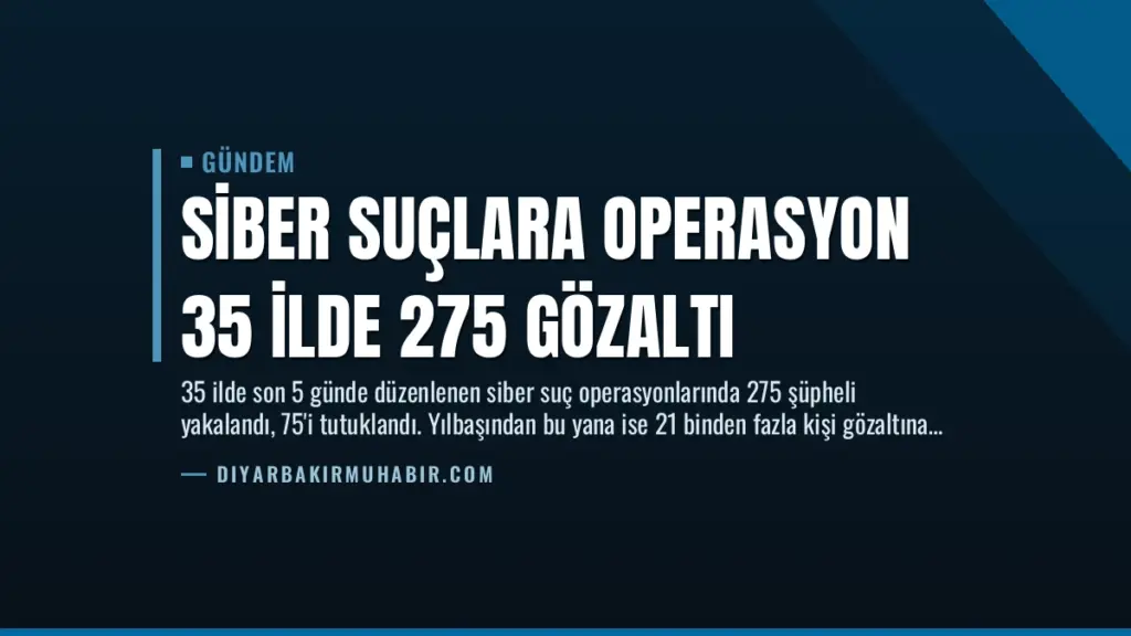 Siber Suçlara Operasyon 35 İlde 275 Gözaltı