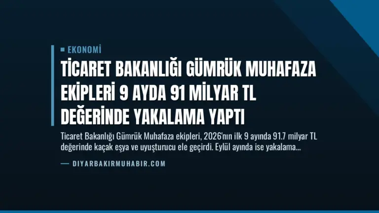 Ticaret Bakanlığı Gümrük Muhafaza Ekipleri 9 Ayda 91 Milyar TL Değerinde Yakalama Yaptı