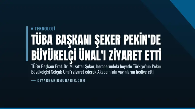 TÜBA Başkanı Şeker Pekin’de Büyükelçi Ünal’ı Ziyaret Etti