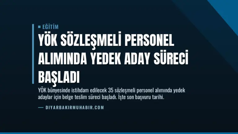 YÖK Sözleşmeli Personel Alımında Yedek Aday Süreci Başladı