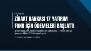 Ziraat Bankası 17 Yatırım Fonu İçin Ödemeleri Başlattı